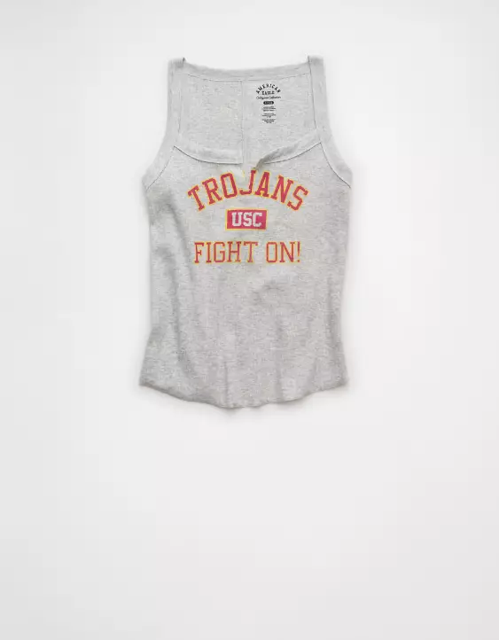 AE USC Trojans Graphic Notch Neck Tank Top - Image 3