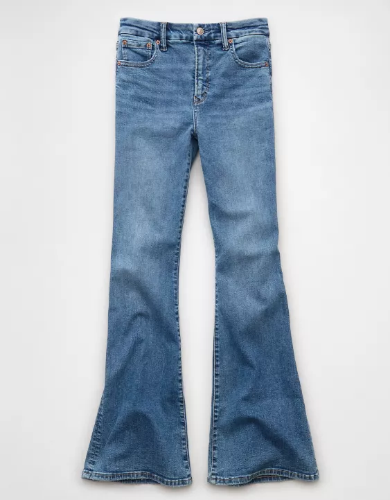 AE Luxe Super High-Waisted Flare Jean - Image 3