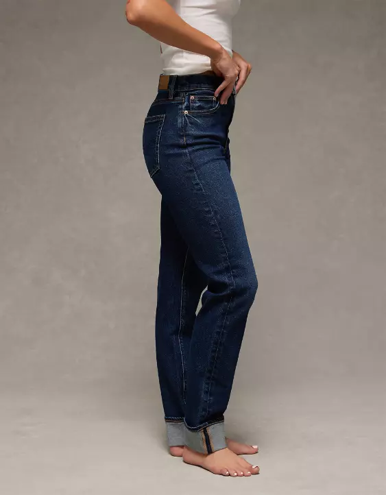 AE Stretch Super High-Waisted Straight Jean - Image 5