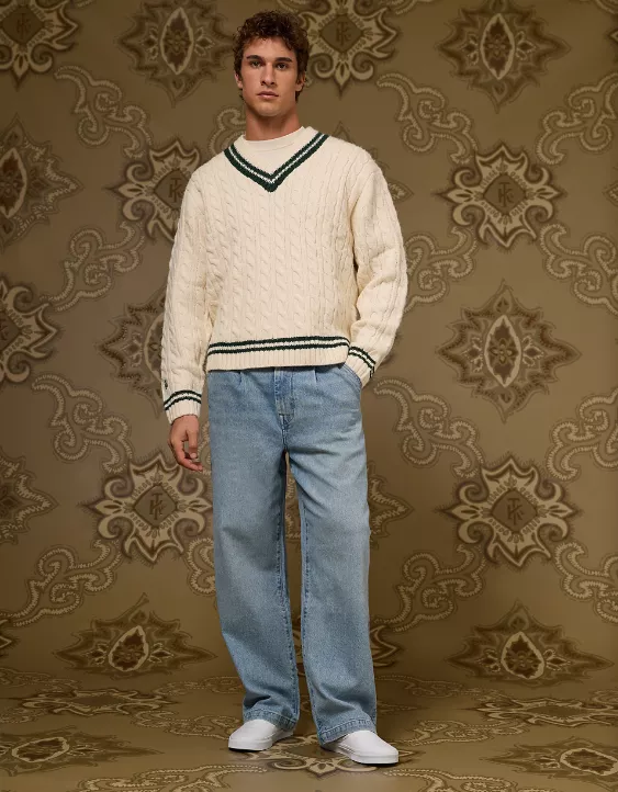 AE x Tru Kolors Pleated Denim Trouser - Image 5