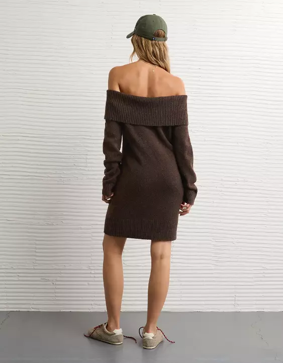 AE Off-the-Shoulder Sweater Mini Dress - Image 2