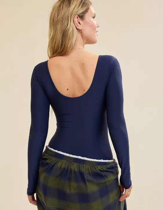 SMOOTHEZ Long Sleeve Plunge Bodysuit - Image 2