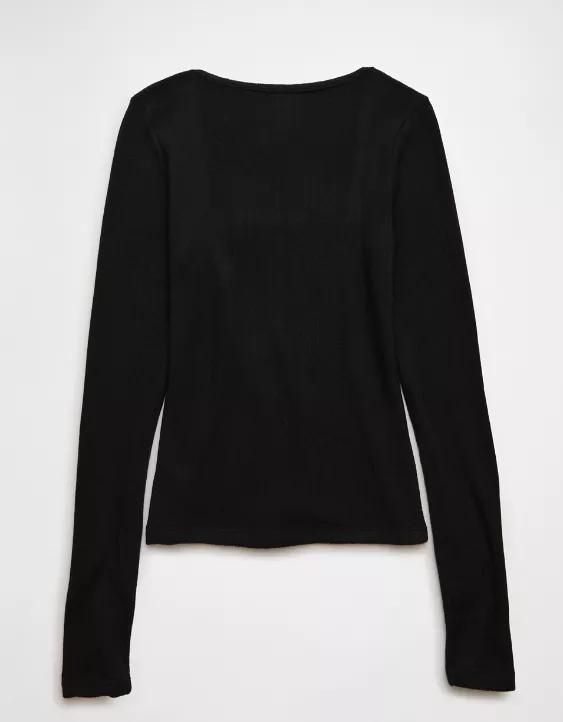 AE Long Sleeve Square Neck T-Shirt - Image 4