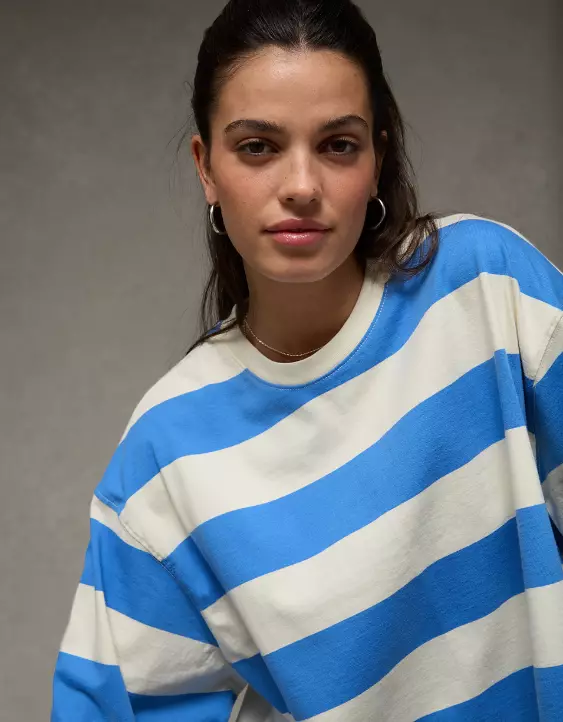 AE Striped Balloon Sleeve T-Shirt - Image 6
