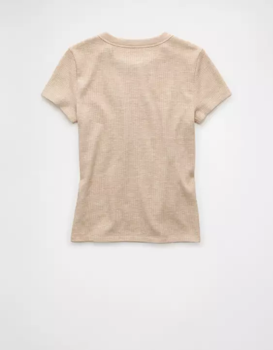 AE Waffle Hey Baby Tee - Image 4