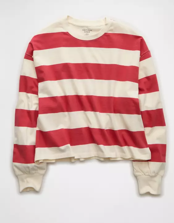 AE Striped Balloon Sleeve T-Shirt - Image 3