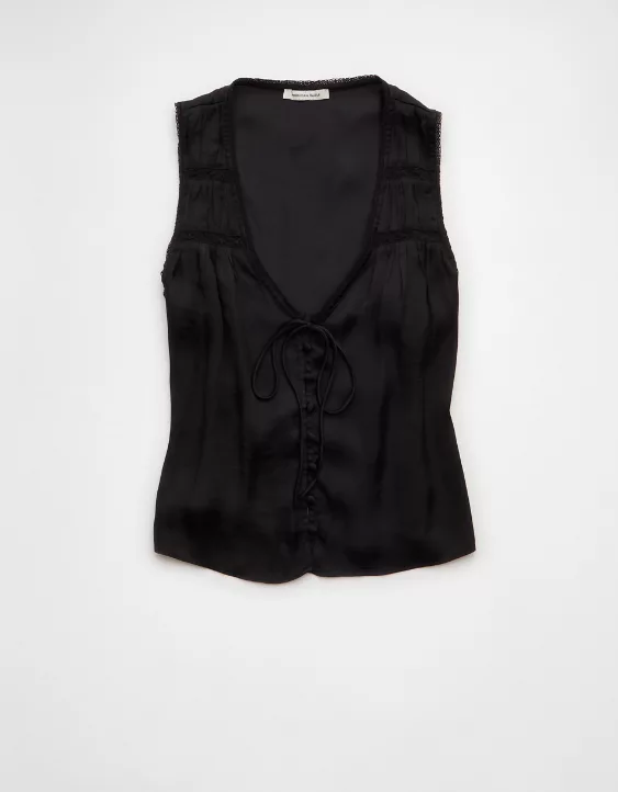AE Lace Button-Front Tank Top - Image 3