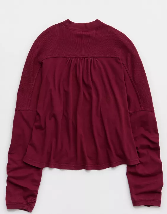 Aerie Cozy Mock-Neck T-Shirt - Image 4