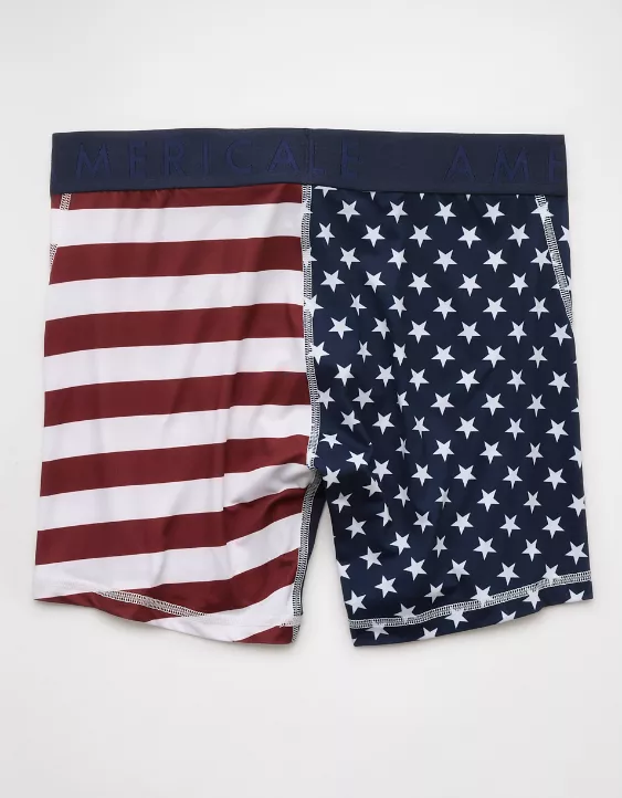 AEO Men's American Flag 6" Flex Boxer Brief - Image 4