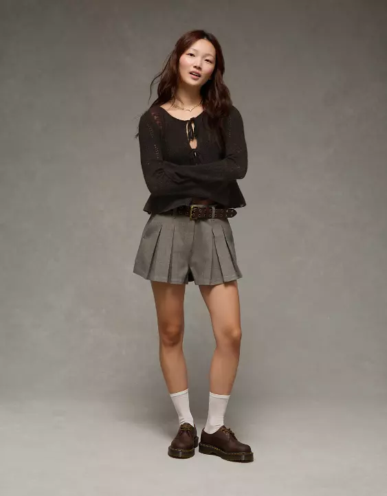 AE Lace Knit Tie-Front Cardigan - Image 5