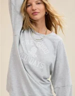 Aerie Cozy Long Sleeve Oversized Boyfriend T-Shirt