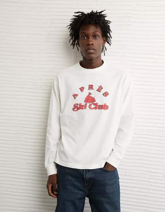 AE Boxy Long Sleeve Snoopy Graphic T-Shirt - Image 5