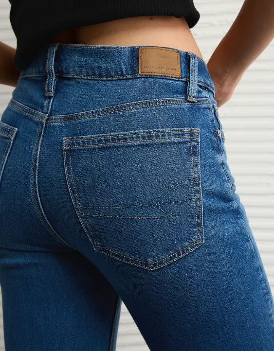 AE Stretch Super High-Waisted Ankle Straight Jean - Image 6