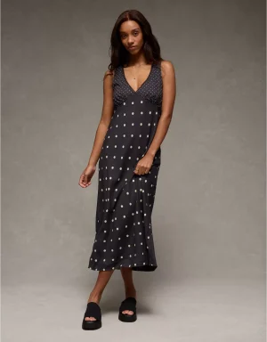 AE V-Neck Slip Midi Dress