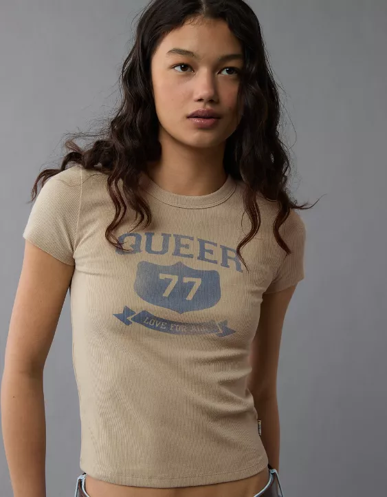 AE Pride Graphic Hey Baby Tee - Image 5