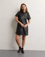 AE Faux Leather Mini Dress