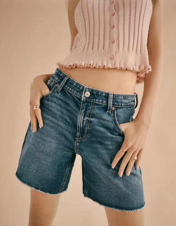 AE 8" Dreamy Drape Stretch Low-Rise Baggy Jort - Image 8