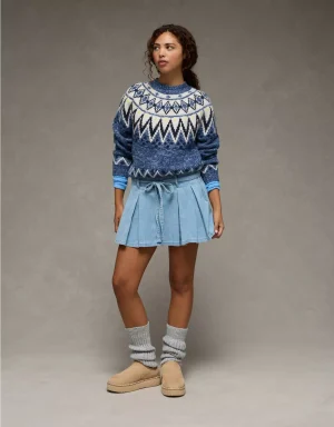 AE High-Waisted Pleated Mini Skirt