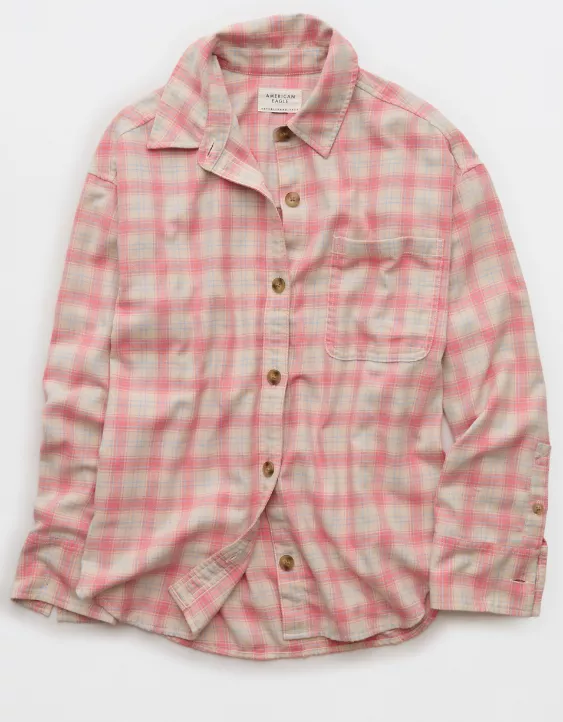 AE Plaid Button-Down Shirt - Image 3