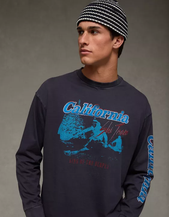 AE Boxy Long Sleeve Destination Graphic T-Shirt - Image 7