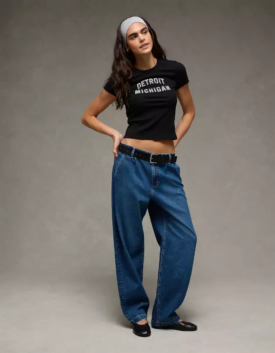 AE Detroit Michigan Graphic Hey Baby Tee - Image 5