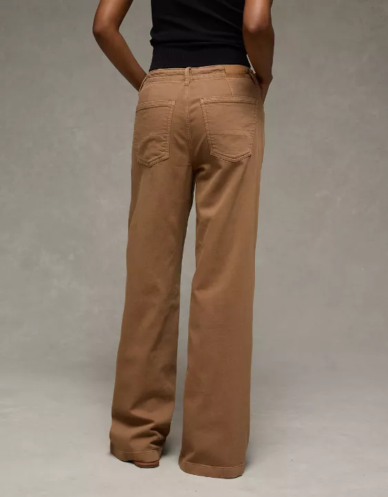 AE Dreamy Drape Stretch Low-Rise Ultra Wide-Leg Pant - Image 3