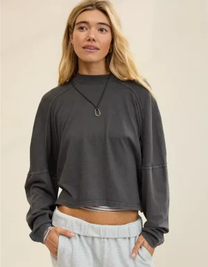Aerie Cozy Mock-Neck T-Shirt