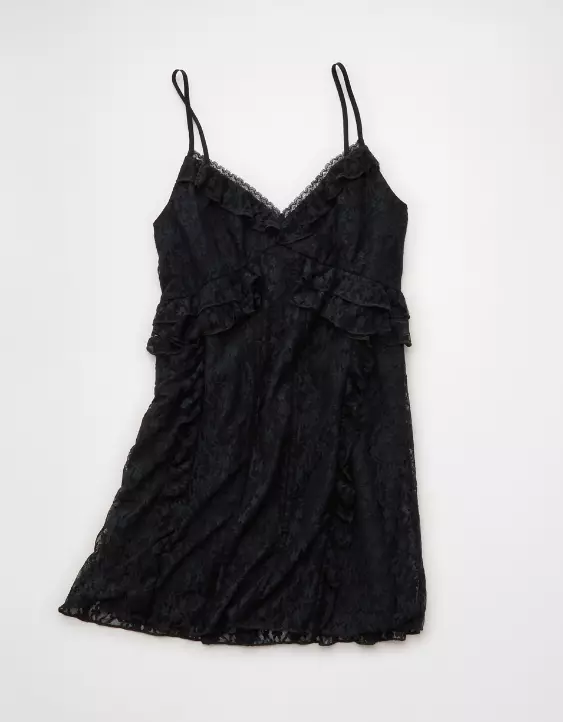 AE Ruffle Lace Mini Dress - Image 3