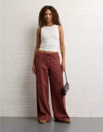 AE Dreamy Drape Stretch Low-Rise Ultra Wide-Leg Pant
