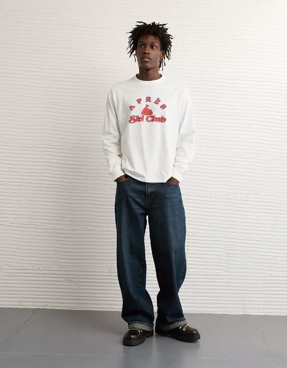 AE Boxy Long Sleeve Snoopy Graphic T-Shirt - Image 7