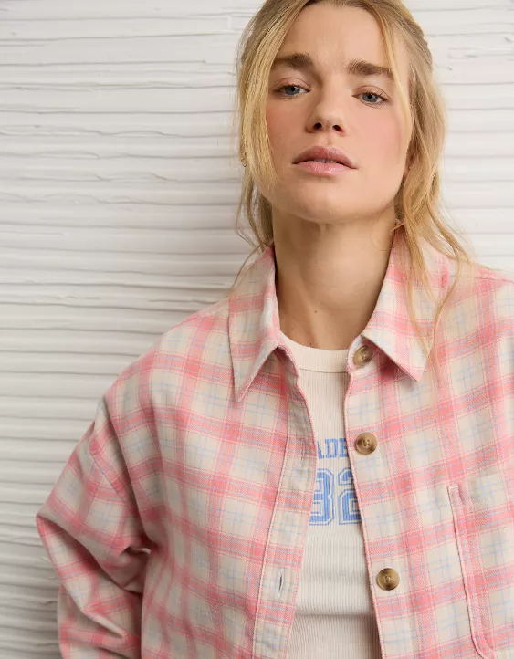 AE Plaid Button-Down Shirt - Image 6