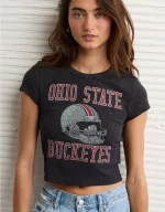 AE Ohio State Buckeyes Graphic Cropped Baby Tee