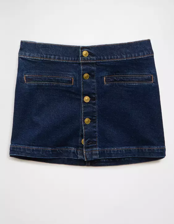 AE Stretch Low-Rise Denim Mini Skirt - Image 4