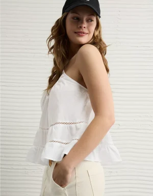 AE Y-Neck Lacy Halter Top