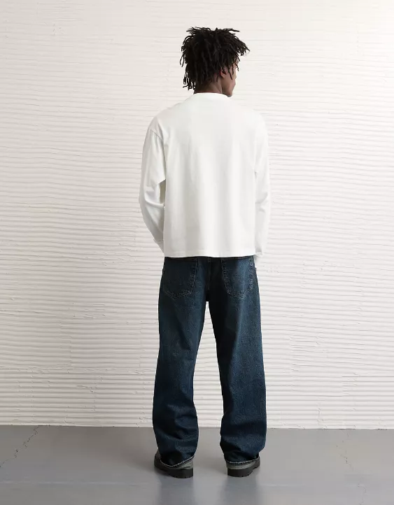 AE Boxy Long Sleeve Snoopy Graphic T-Shirt - Image 2