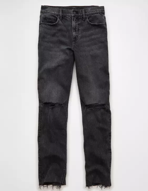 AE Stretch Super High-Waisted Straight Jean - Image 3