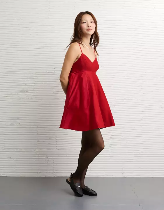 AE Bow Back Babydoll Mini Dress - Image 5