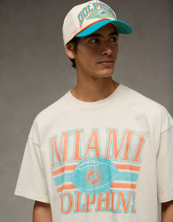 NFL Boxy Miami Dolphins Graphic T-Shirt - Image 5