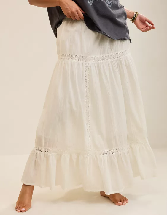 Aerie Lace Trim Maxi Skirt - Image 5