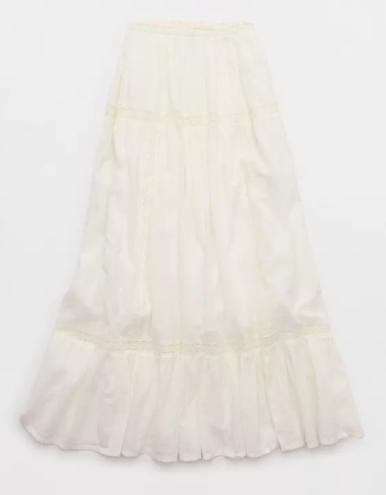 Aerie Lace Trim Maxi Skirt - Image 3