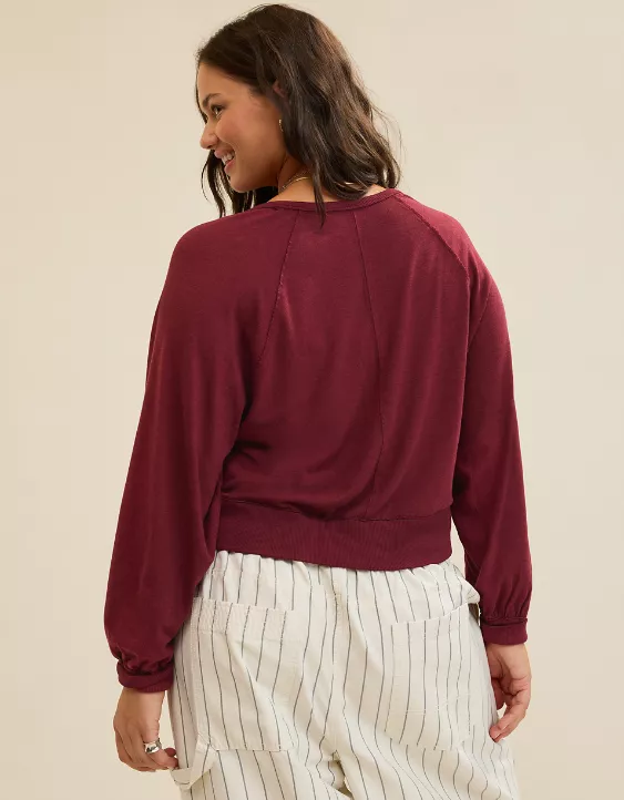 Aerie Happy Snit Henley T-Shirt - Image 2