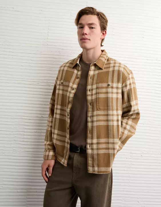 AE Textured Flannel Shirt - Image 6