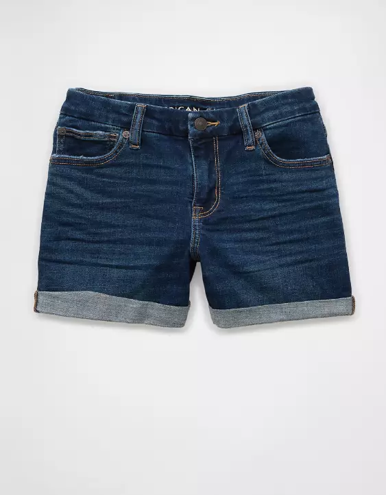 AE Next Level Curvy Low-Rise Denim Midi Short - Image 3