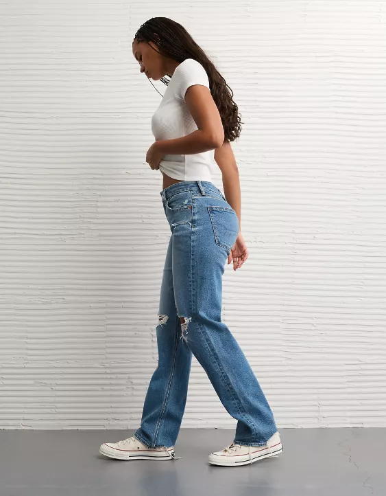 AE Stretch Curvy Ripped Straight Jean - Image 5