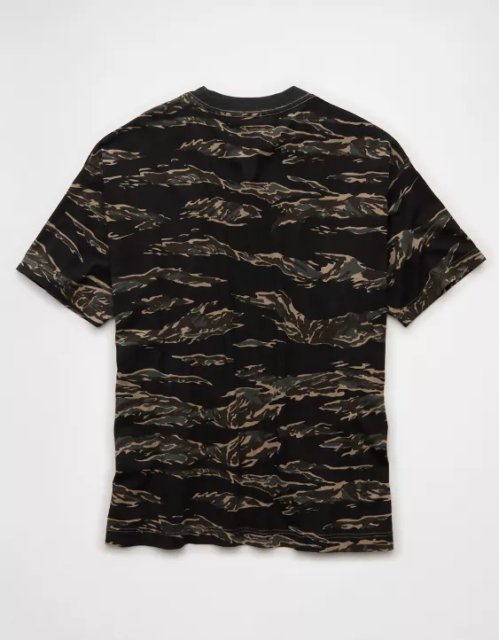 AE Laidback Luxe Heavyweight Oversized Camo T-Shirt - Image 4