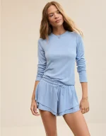 Aerie Pointelle Long Sleeve Top