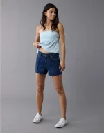 AE Strigid Super High-Waisted Relaxed Denim Short