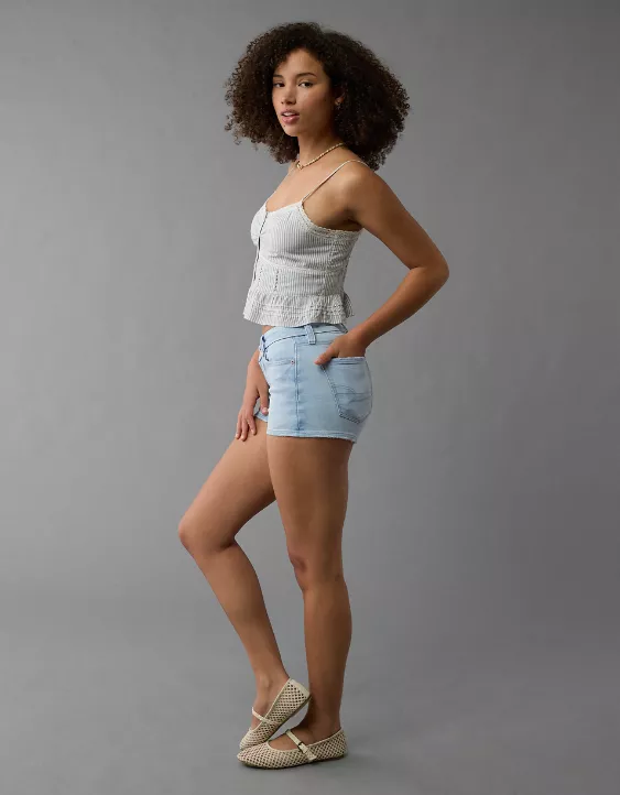 AE Next Level Curvy High-Waisted Denim Short Short - Image 5