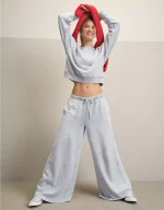AE Everyday Luxe Wide-Leg Sweatpant