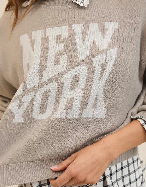 Aerie Cropped Crew Sweater - Image 6